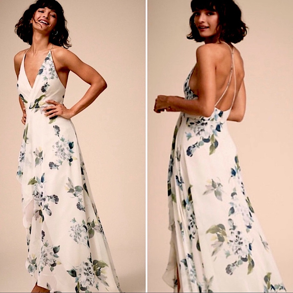 Jenny Yoo Anthro Floral BHLDN Wedding Prom Dress
